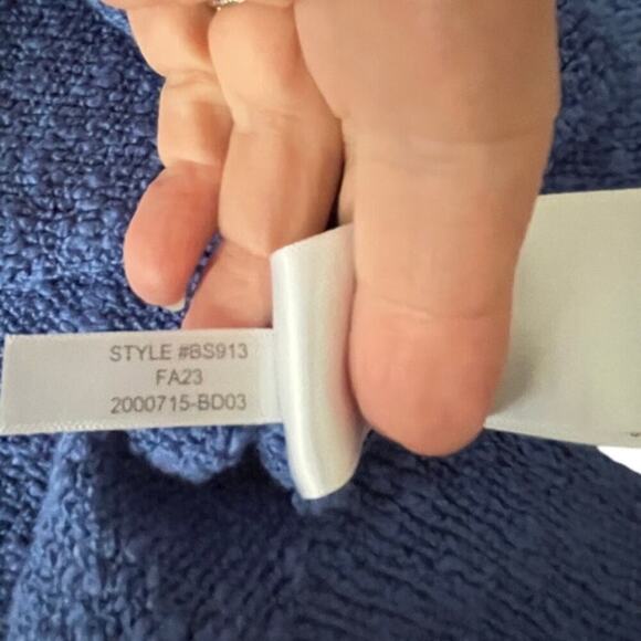 J.Crew Sweater Small Blue 100% Cotton V Neck Textured Knit Long Sleeve Casual - Picture 9 of 12